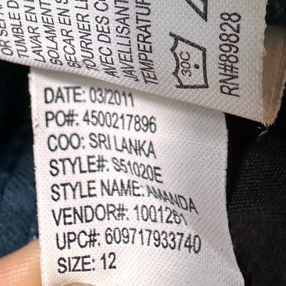 Gloria Vanderbilt Women’s Teal Amanda High Rise Denim Jeans Size 12 - Picture 8 of 10